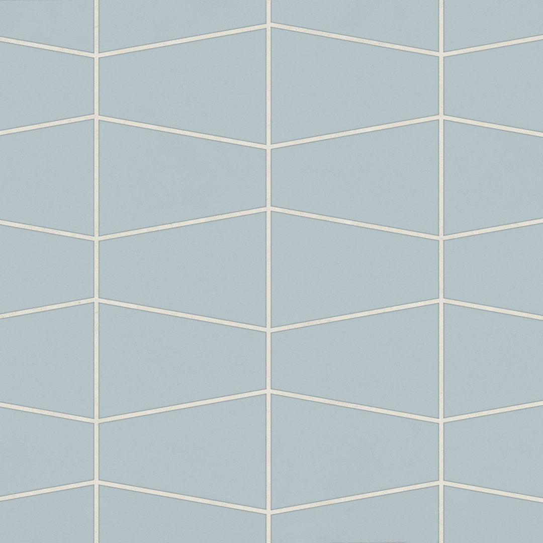 Marin Trapezoid Matte Porcelain Mosaic Tile Bedrosians 