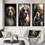 «Beagle Gangster In NYC», 3 pièces sur toile-669668621-669668622
