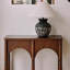 Walnut Solid + Manufactured Wood Rectangular Console Table