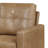 Xyna Accent Chair with Tufted Backrest, Solid Wood Legs, Brown Fabric