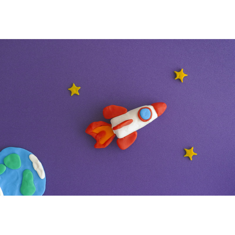 Space Rocket Blasting Off For New Ideas by Professor25 - Wrapped Canvas Print, 81cm H x 122cm W x 3.8cm D
