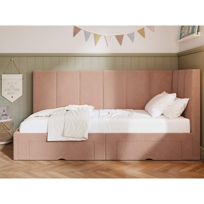 Upholstered Daybed, Pink