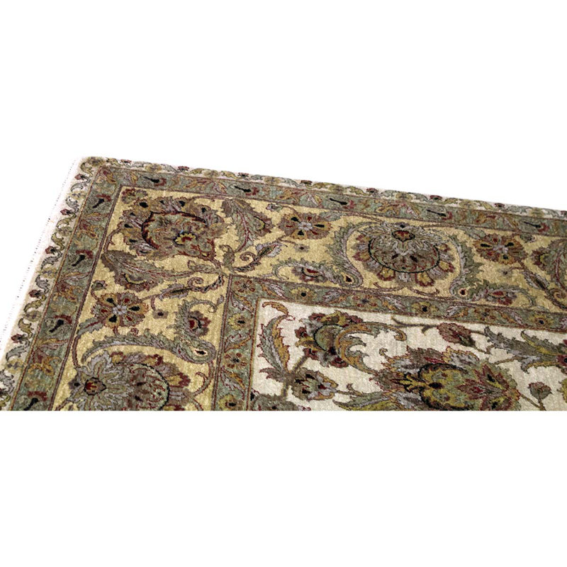 Wool Oriental Area Rug in Gold
