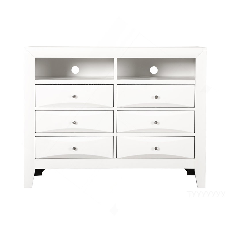 Commode média Marilla, blanc, Blanc
