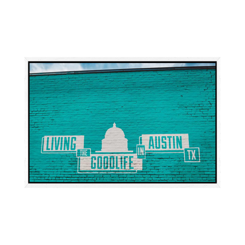 Good Life 1 Piece Wall Art on Canvas, 45.72cm H x 66.04cm W x 3.81cm D, White Framed