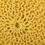 Pouf tricoté rond en coton, jaune