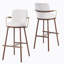 Ensemble de 2 tabourets de bar modernes, tabourets de bar pivotants rembourrés en similicuir réglables, chaises de bar à hauteur de comptoir avec dossier pour îlot de cuisine, noir