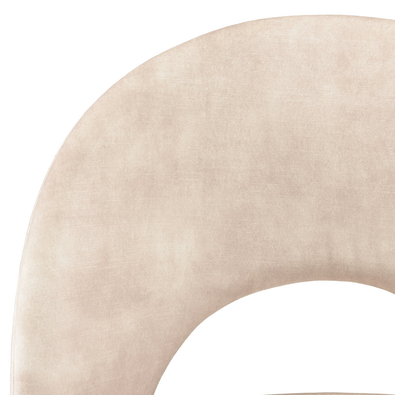 Luanna 47cm H Velvet Upholstered Side Chair, Beige