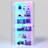 70.9" T Glass Door Display Cabinet with RGB Light, 6-tier Rounded Corner Storage Cabinet with Human Body Sensor -1010510728
