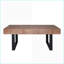 Table basse rustique en bois manufacturé industriel - Spacieuse et durable de 47,2 x 23,5 x 18 po pour le salon
