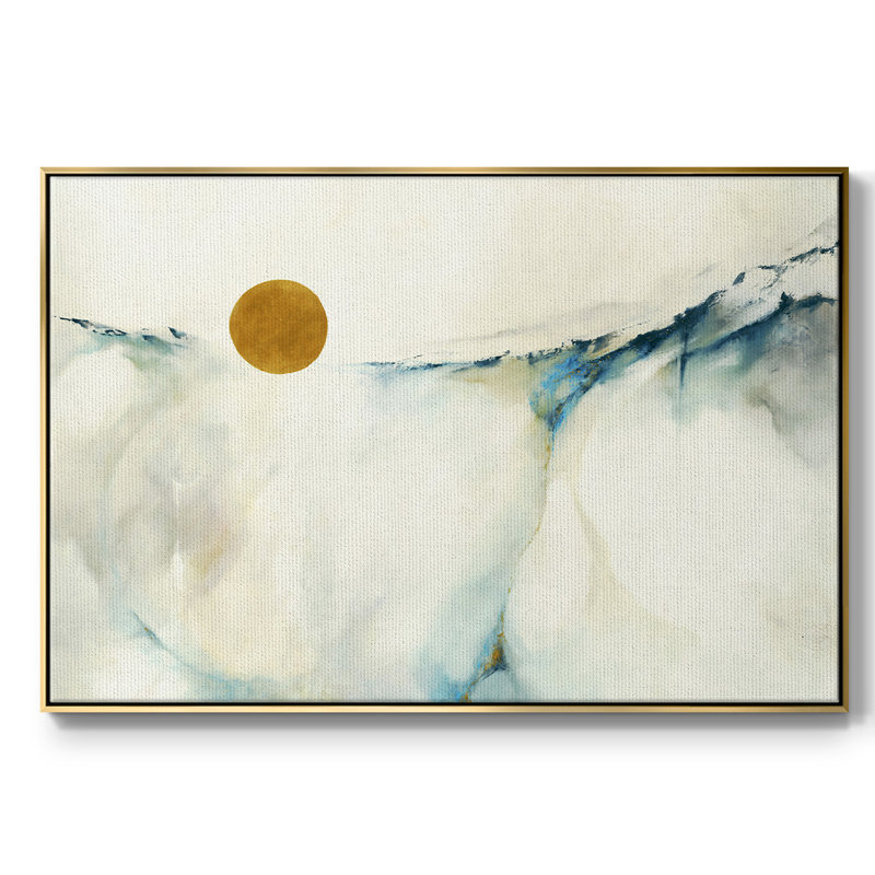 " Continuum ", Gold Floater Framed Canvas, 25" H x 37" W x 2" D