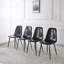5PCS Dining Set, Mid-Century Extendable Dining Table With MDF Top & 4 Faux Leather Dining Chairs-136722573