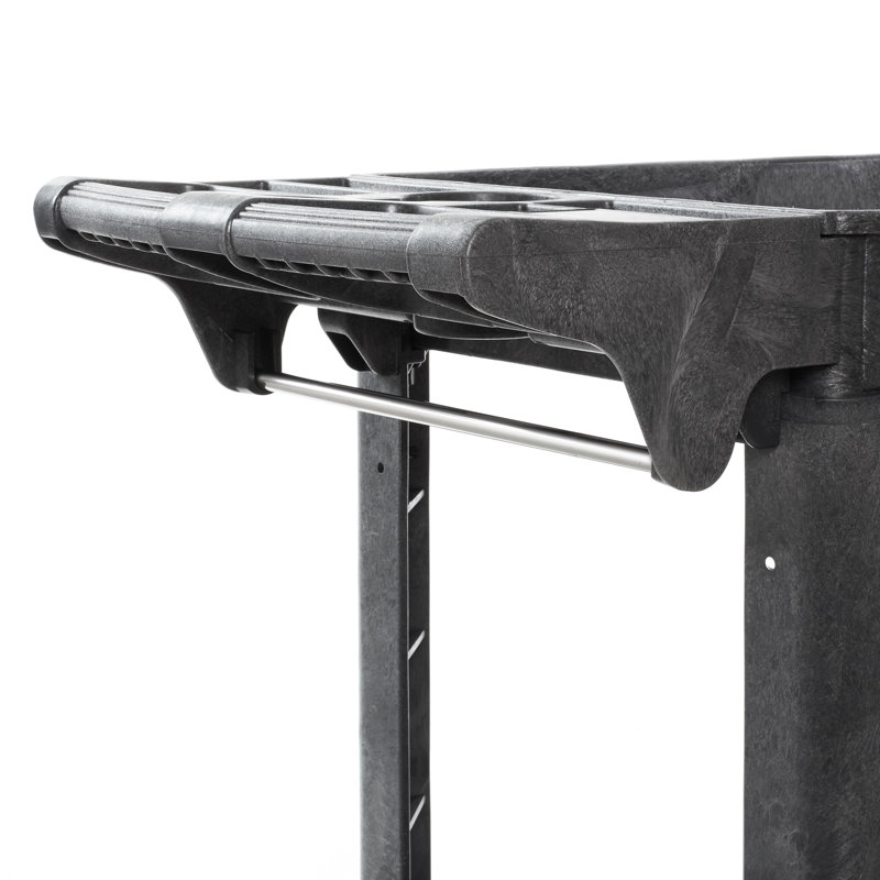 Dryser Heavy Duty Black Utility Service Cart with Wheels