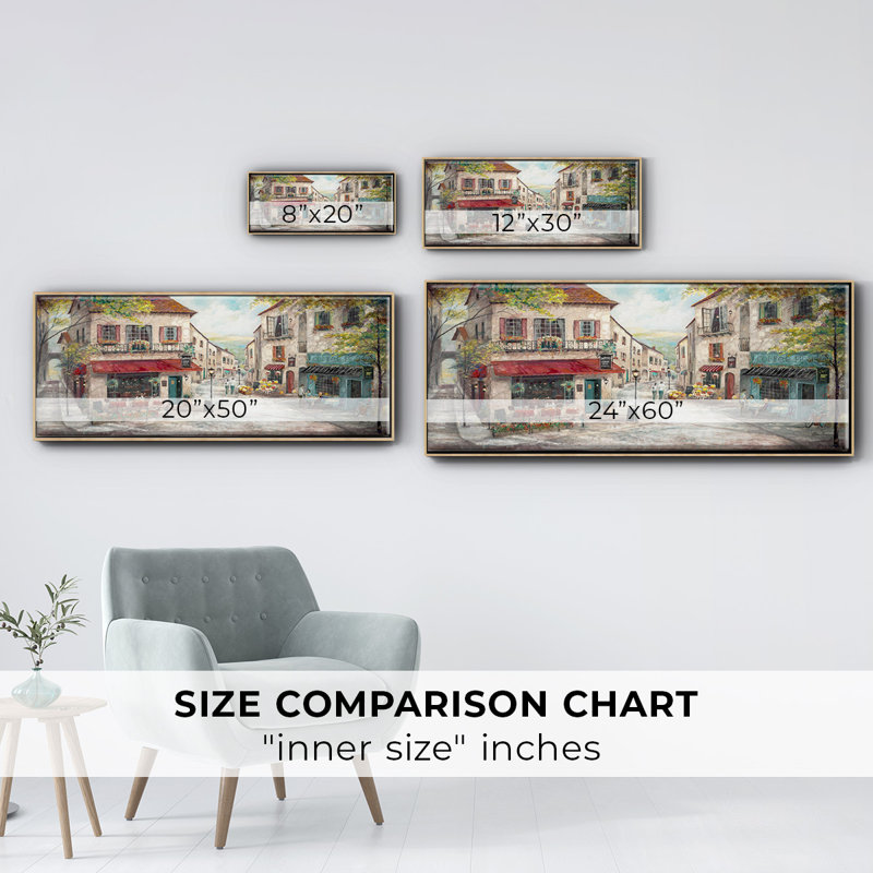 Happy Hour- Framed Canvas, 20" H x 50" W