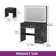 Dajanea  Black Dressing Table with Mirror ，Makeup Vanity Table with Stool