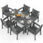 Davonia 7-Piece HDPE Plastic Patio Outdoor Dining Set with Arm Chairs-1520681519