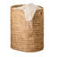 Panier à linge Jom, panier à jacinthe brun clair tissé à la flèche, ovale 22 pouces