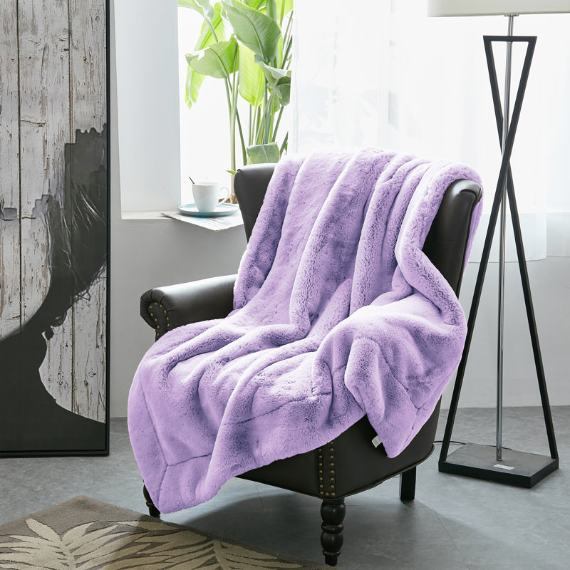 Weighted Throw Blanket, 127cm W x 152.4cm L, Lavender Fog