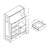 Dittmer Wine Display Cabinet,Wine Rack with Multi Storage & 3 Wine Bottle Compartments in Walnut