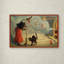 «Halloween Witch and Cat» par Vintage Apple - reproduction de publicité rétro sur toile-26106644