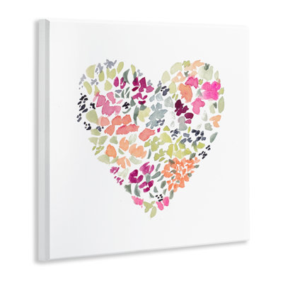 «Blooming Pastel Heart», plaque murale par Lanie Loreth