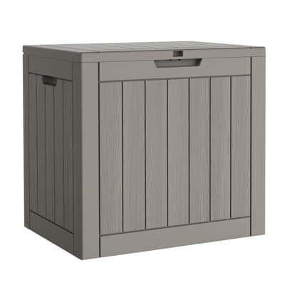 22 Gallon Waterproof Deck Box with Lockable Lid for Patio Furniture, Pool Supplies