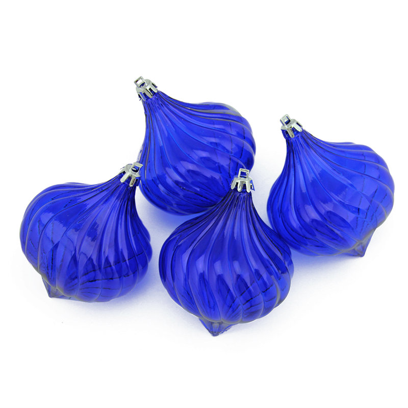 Ornement de Noël incassable en oignon, Bleu