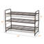 3 Tier 9 Pair Stackable Metal Shoe Rack, Expandable Shoe Storage Organizer Adjustable Shelf Height-1406527449-1344242703