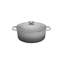Chasseur French Enameled Cast Iron Oval Dutch Oven, 7.25-Quart, Celestial Grey.-1645831513-1645831509