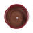 Handmade Ceramic Flower Pot Set Of 3, 15/12/10 Inch Diameter, Deep Red With Floral Embossed Pattern, For Orchids Indoor/Outdoor Use On Windowsill & Bookshelf, Breathable Clay
