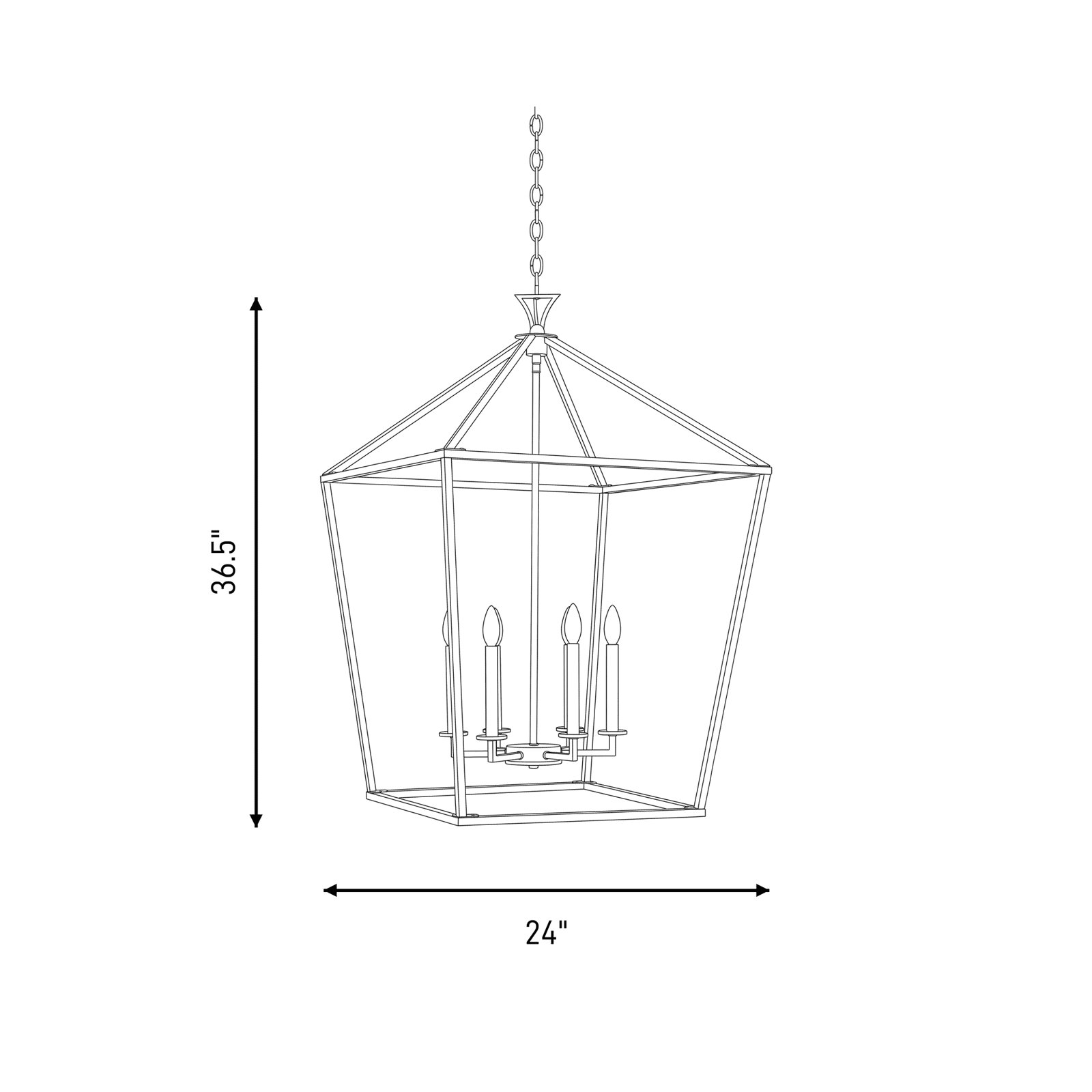 Hastings 6-Light Chandelier, Satin Nickel