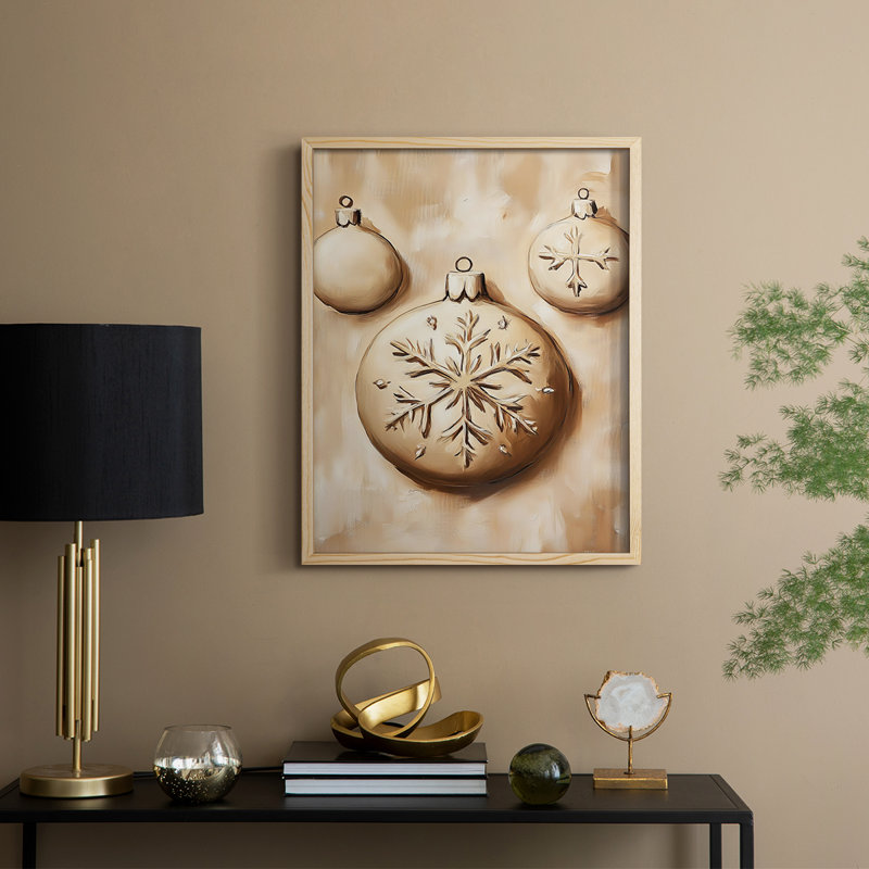 Art des Fêtes de Noël - série 2 - CXCVI, reproduction encadrée - bois massif, H 21 po x l 17 po, Naturel