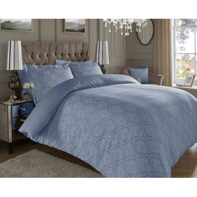 Bria 600 TC Jacquard Duvet Cover Set