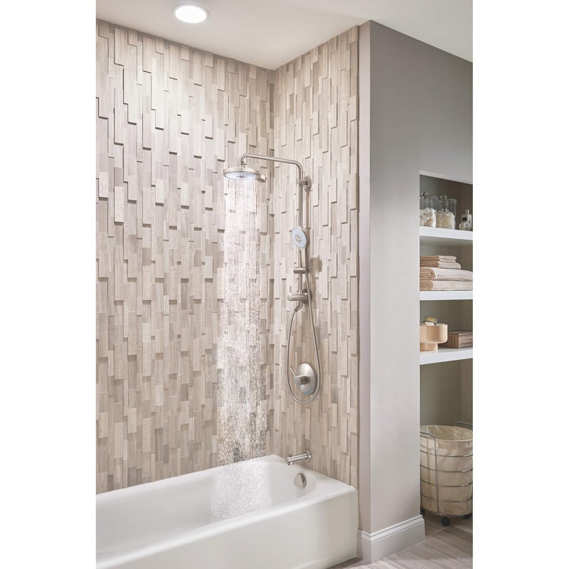 Power&Soul Rain Handheld Shower Head with DreamSpray, Brushed Nickel