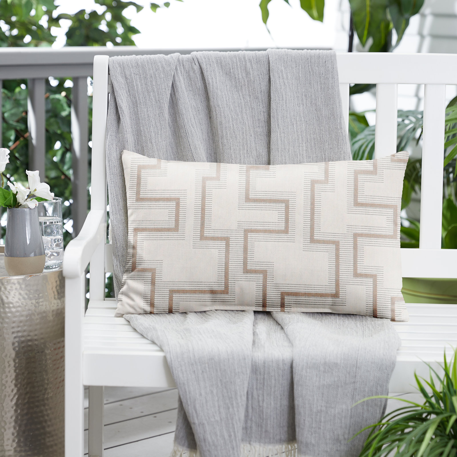 24" x 13" Sunbrella® Pillow Cover and Insert, 12" x 24"
