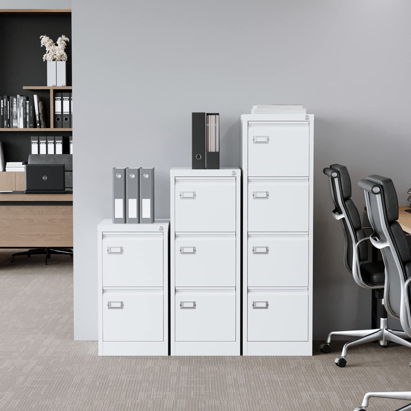15.1'' Wide 2 -Drawer Steel File Cabinet, White