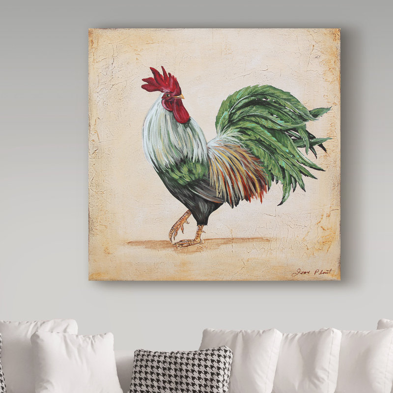 Deagen «Rooster 5», reproduction sur toile tendue, H 14 po x l 14 po x P 2 po