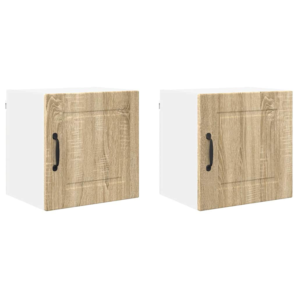 Vidaxl Kitchen Wall Cabinet 2 Pcs Concrete Grey 50 X 31 X 40 Cm