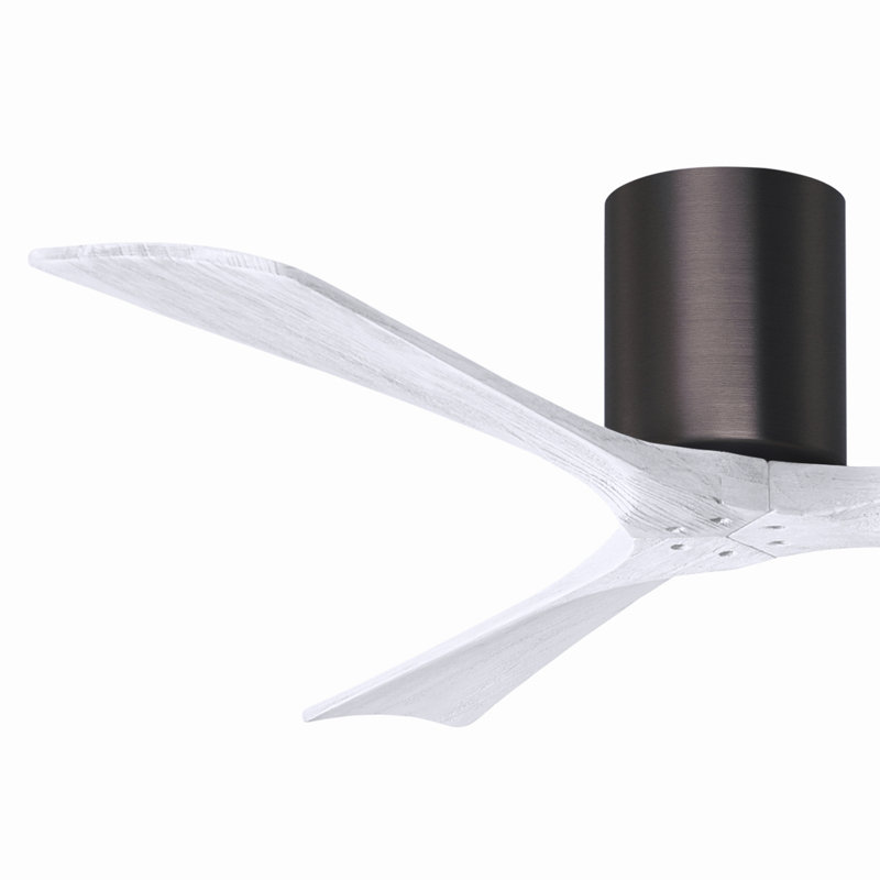 Ventilateur de plafond à 3 pales Olivier, Bronze brossé, Blanc mat, 52"
