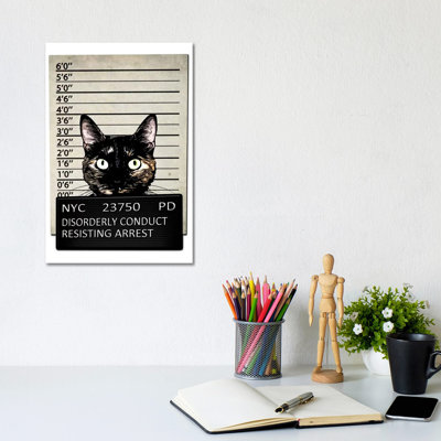 Kitty Mugshot by Nicklas Gustafsson - Wrapped Canvas Print
