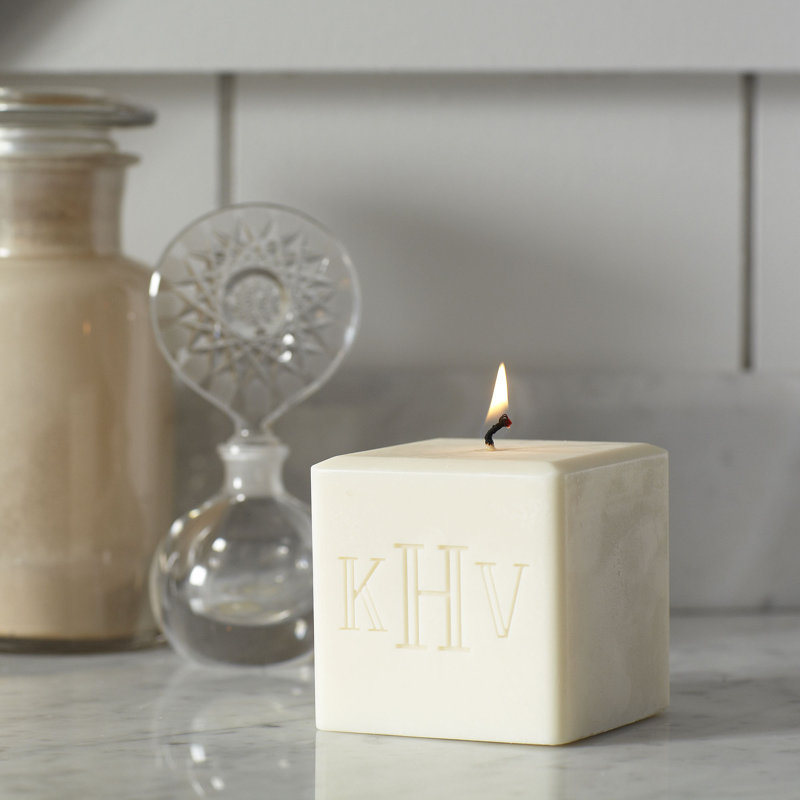 Bougie à votive sans parfum à l’in, Oui, Times New Roman, 3 initiales