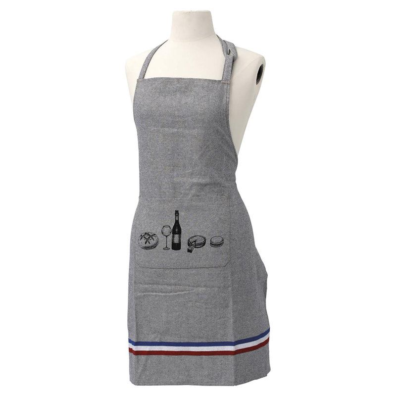 Paris No Pattern Cotton Bib Apron