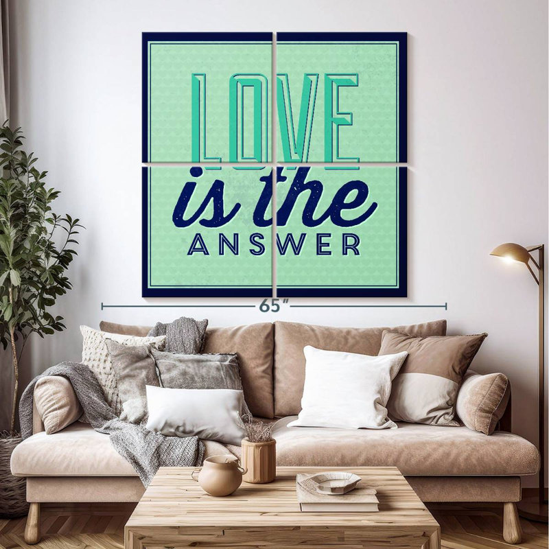 Tergel Love Is The Answer I, 50" H x 50" W