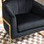 Fauteuil d'appoint rembourré de luxe avec cadre en velours, fauteuil de coiffeuse polyvalent et polyvalent pour l'intérieur et la maison