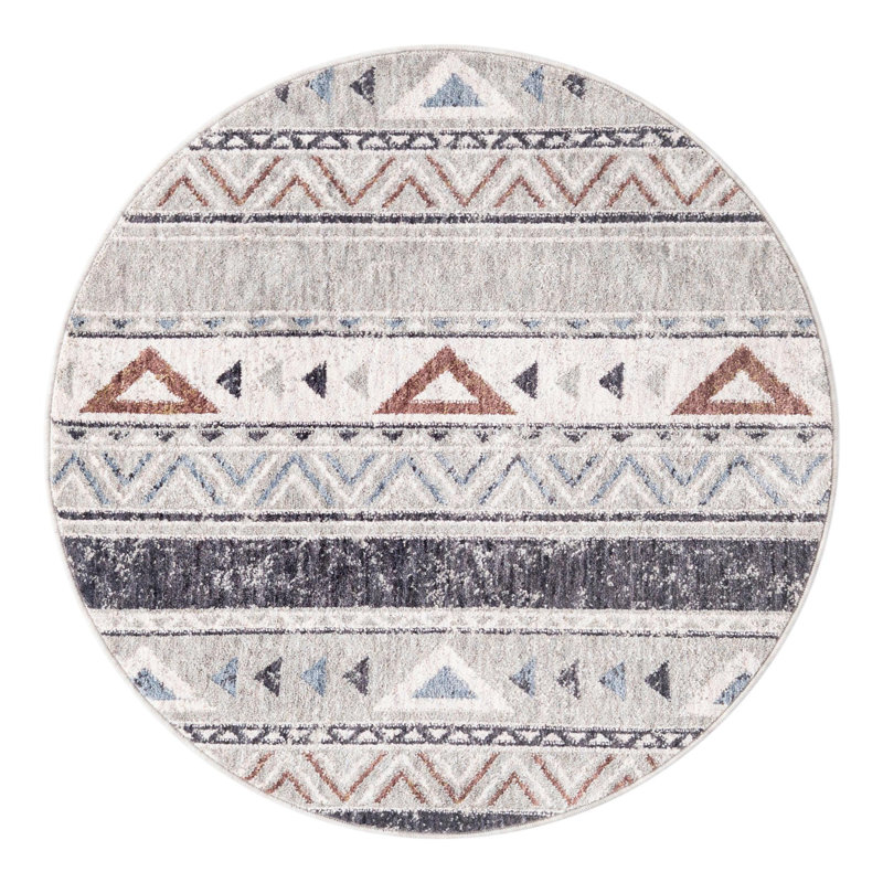 Perlita Geometric Indoor Rug, Round 3'3"