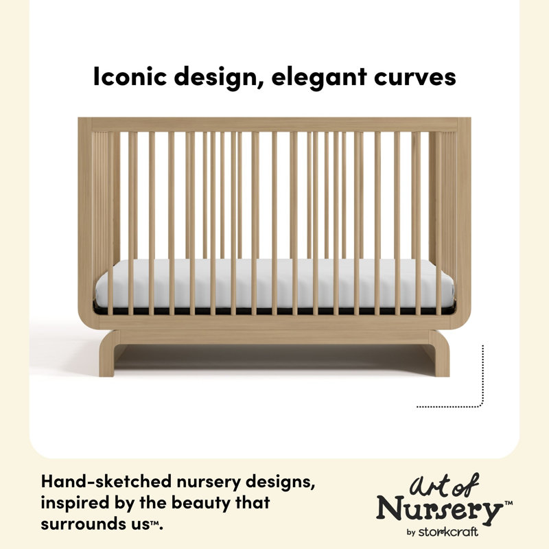 Santorini 5-In-1 Convertible Crib, Driftwood, Crib