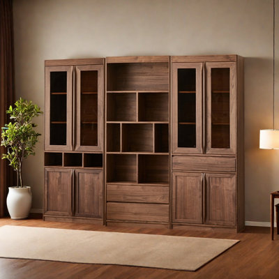New Chinese style solid wood bookcase
