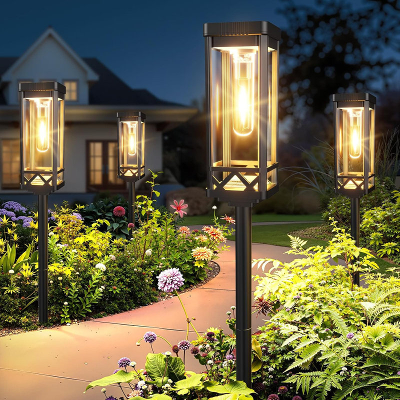 2 x plus grandes lumières solaires de sentier d'extérieur, des lumières de jardin améliorées et plus lumineuses à énergie solaire, plus de 12 heures de lumières solaires extérieures pour le jardin