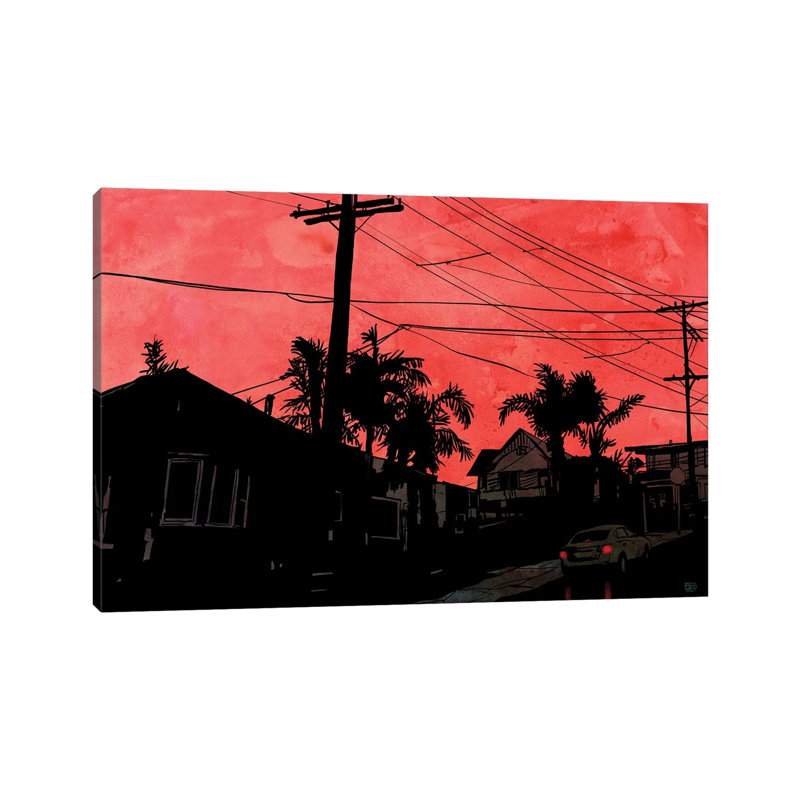 Red Sky by Giuseppe Cristiano - Wrapped Canvas Print, 101.6 cm H x 66.04 cm W x 1.91 cm D