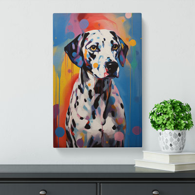 Dalmation Gestural - Wrapped Canvas Print